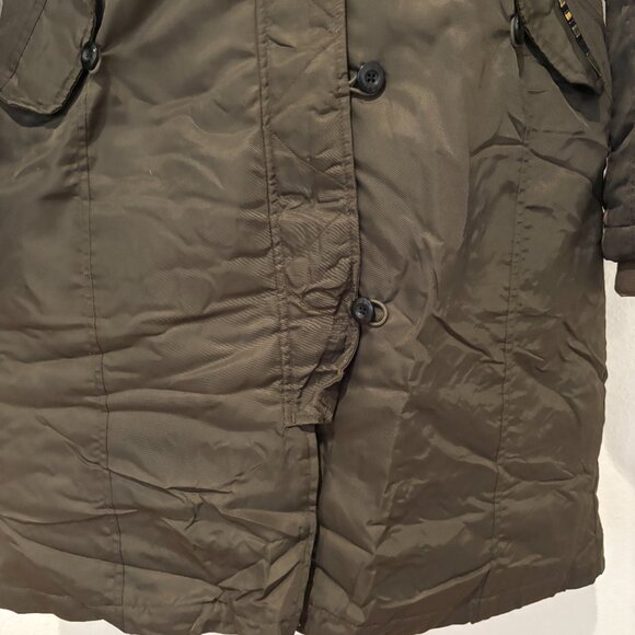 TRIPLE FIVE SOUL | Army Green Mid-Length Parka | Down Fill | Faux Fur Hood | M - Picture 5 of 16